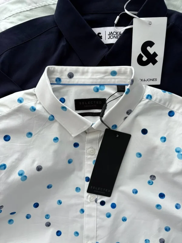 پیراهن اورجینال سلکتد مدل Slim Fit آستین سه ربع - تصویر 4
