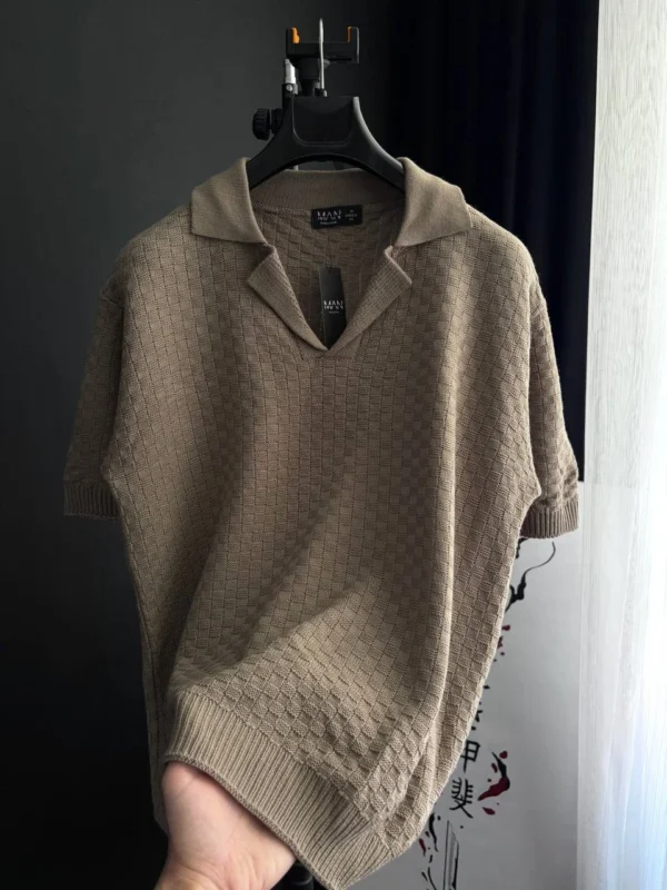پولوشرت اورجینال بوهومن مدل Basket Knitted Polo - تصویر 4