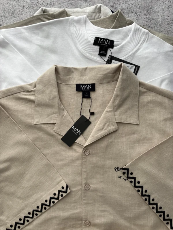 پیراهن لینن اورجینال BoohooMAN مدل Boxy Oversized - تصویر 5