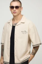 پیراهن لینن اورجینال BoohooMAN مدل Boxy Oversized - تصویر 2