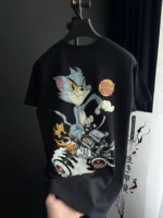 تیشرت اورجینال BoohooMAN مدل Tom & Jerry Oversized 5
