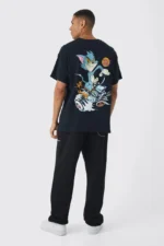 تیشرت اورجینال BoohooMAN مدل Tom & Jerry Oversized 9