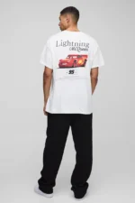 تیشرت اورجینال BoohooMAN مدل Cars Oversized 9